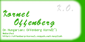 kornel offenberg business card